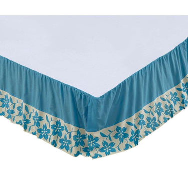 Briar Azure Bed Skirts Turquoise, Creme VHC Brands - The Fox Decor
